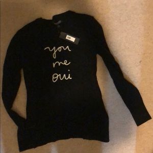 Banana republic “you, me, oui” sweater.